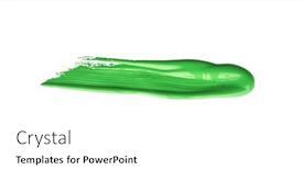  Presentation with stroke - Beautiful PPT layouts featuring green-chroma-brush-stroke-paiting backdrop and a white colored foreground