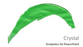  Presentation with stroke - Beautiful PPT theme featuring green-chroma-brush-stroke-paiting backdrop and a white colored foreground