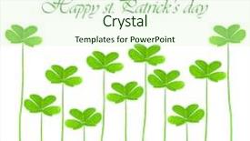  Presentation with white green - Amazing theme having green clover holiday border st backdrop and a soft green colored foreground