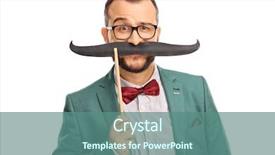  Presentation with white green - Theme featuring green coat holding a fake background and a ocean colored foreground