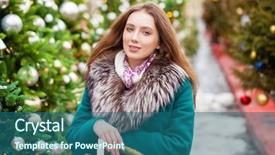  Presentation with wind energy close up portrait - Presentation design featuring green coat with a fur background and a ocean colored foreground