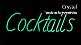  Presentation with neon - Amazing presentation theme having green cocktails neon sign isolated backdrop and a black colored foreground