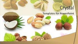  Presentation with green coconut - Slide deck consisting of green coconut - collage from fresh nuts background and a blonde colored foreground