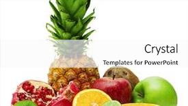  Presentation with green coconut - Presentation theme having green coconut - group of fresh fruits isolated background and a white colored foreground