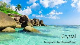  Presentation with eden - Beautiful theme featuring green coconut - scene seascape eden backdrop and a arctic colored foreground