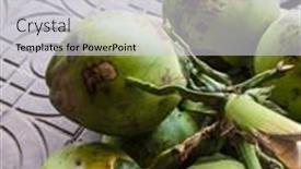  Presentation with market - Slide deck featuring green-coconuts-in-the-street background and a light gray colored foreground