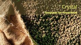  Presentation with green coffee - Cool new presentation theme with green-coffee-bean-raw backdrop and a tawny brown colored foreground