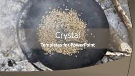  Presentation with green coffee - Theme having green-coffee-beans-being-roasted background and a gray colored foreground