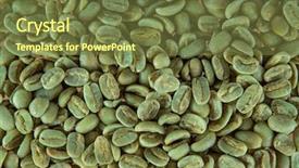  Presentation with green coffee beans - Audience pleasing slides consisting of green coffee beans close-up backdrop and a tawny brown colored foreground
