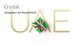  Presentation with national day uae - Presentation enhanced with green-color-gift-pack and a cream colored foreground