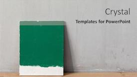  Presentation with green color - Presentation design featuring green-color-sampler-at-blank background and a light gray colored foreground