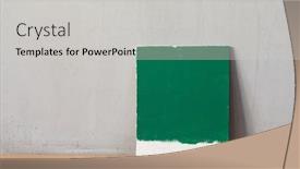  Presentation with green color - Theme featuring green-color-sampler-at-blank background and a light gray colored foreground