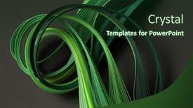  Presentation with green paper texture - Slides consisting of green-color-strip-wave-paper background and a tawny brown colored foreground