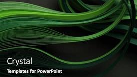  Presentation with black paper texture black - Presentation featuring green-color-strip-wave-paper background and a black colored foreground