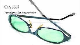  Presentation with green color - PPT theme featuring green-color-sunglasses-isolated background and a white colored foreground