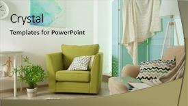  Presentation with room interior design - Audience pleasing theme consisting of green coloured - modern room design interior backdrop and a soft green colored foreground