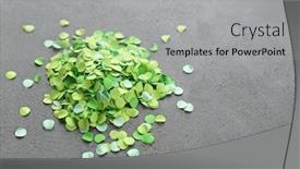  Presentation with confetti - Presentation consisting of green confetti on gray background background and a light gray colored foreground