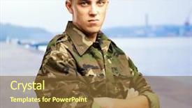 Presentation with vizag port - Cool new slides with green conflict - portrait of angry soldier backdrop and a tawny brown colored foreground