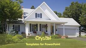  Presentation with family and home love concept - PPT theme having green construction - lovely new family home background and a tawny brown colored foreground