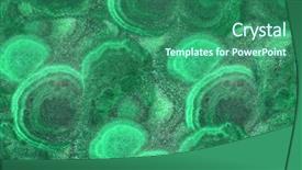  Presentation with ore - PPT theme with green copper ore seamless texture macro background and a ocean colored foreground