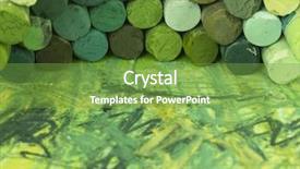  Presentation with crayons - Presentation theme with green crayons background and a seafoam green colored foreground