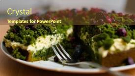  Presentation with forrest - Beautiful PPT theme featuring green-cream-cake-with-forrest backdrop and a tawny brown colored foreground