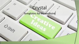  Presentation with ideas - Slide set consisting of green-creative-ideas-on-keyboard background and a light gray colored foreground