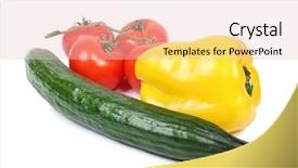  Presentation with yellow green - Amazing slide set having green cucumber and yellow pepper backdrop and a lemonade colored foreground