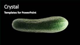  Presentation with dark green deep rich emerald - Amazing slide deck having green cucumber on dark background backdrop and a black colored foreground