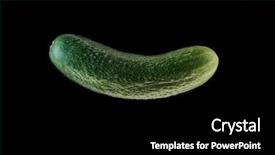  Presentation with dark green deep rich emerald - Presentation theme featuring green cucumber on dark background background and a black colored foreground