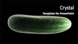  Presentation with dark green - Cool new slides with green cucumber on dark background backdrop and a black colored foreground