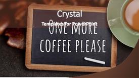  Presentation with green coffee - Amazing presentation theme having green cup of coffee against chalkboard with piece of chalk backdrop and a tawny brown colored foreground