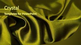  Presentation with olive - Cool new theme with green curtain - dark olive textile as background backdrop and a tawny brown colored foreground