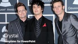  Presentation with green los angeles - Theme with green-day-at-the-52nd background and a dark gray colored foreground