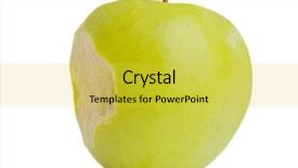  Presentation with white and green generic - Slides featuring green delicious apple with bite background and a  colored foreground
