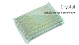  Presentation with dishwashing - Presentation theme featuring green-dishwashing-sponge-isolated background and a  colored foreground