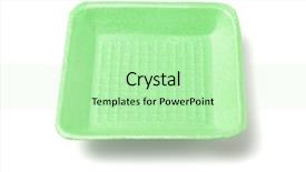  Presentation with food white - Audience pleasing presentation theme consisting of green disposable styrofoam food tray backdrop and a  colored foreground