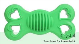  Presentation with bone - Slide deck featuring green-dog-bone-pet-toy background and a seafoam green colored foreground