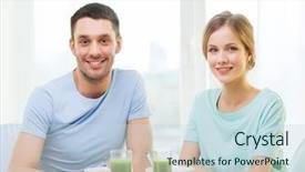  Presentation with happiness - Slide set featuring green drinks - food home couple and happiness background and a sky blue colored foreground