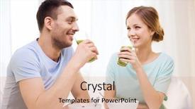  Presentation with happiness - Beautiful slide deck featuring green drinks - food home couple and happiness backdrop and a lemonade colored foreground
