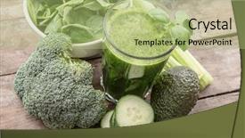  Presentation with smoothie - Presentation theme consisting of green drinks - healthy smoothie background and a  colored foreground