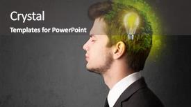  Presentation with green energy - Audience pleasing slide deck consisting of green eco energy with lightbulb backdrop and a dark gray colored foreground