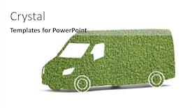  Presentation with eco friendly - Presentation theme enhanced with green-eco-friendly-van-made background and a white colored foreground