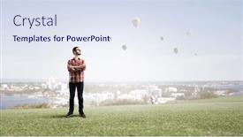  Presentation with green life - Slide deck featuring green-eco-life background and a sky blue colored foreground