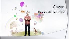  Presentation with green life - Slides consisting of green eco life background and a white colored foreground