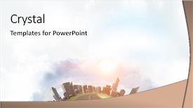  Presentation with green earth world globe map - Colorful PPT layouts enhanced with green eco world mixed media backdrop and a sky blue colored foreground