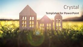  Presentation with green real estate - Cool new theme with green-ecological-house-in-empty backdrop and a lemonade colored foreground