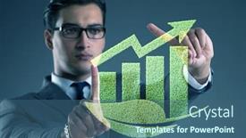  Presentation with economy - Amazing PPT layouts having green-economy-growth-concept backdrop and a ocean colored foreground