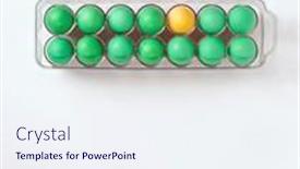  Presentation with container - Slides with green-eggs-and-yellow background and a sky blue colored foreground