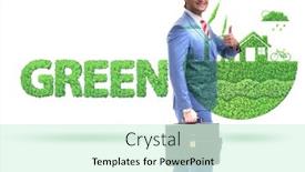  Presentation with green energy - Presentation consisting of green-energy-anc-ecology-concept background and a sky blue colored foreground